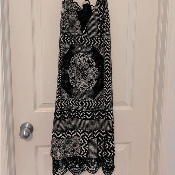 Dex Black Scarf Print Dress - Picture 1 of 6